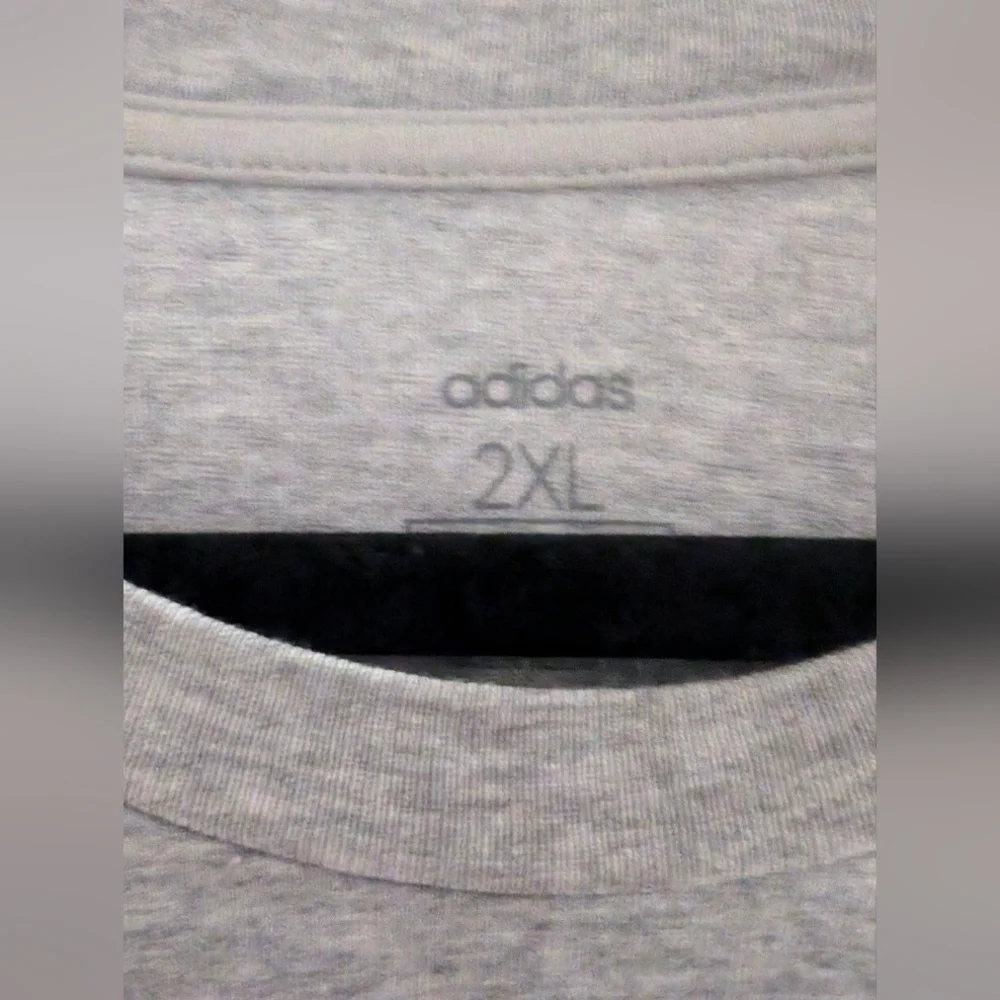 Adidas Gray Short Sleeve Tee with Iconic Logo